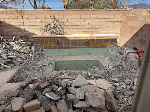 jacuzzi demolition